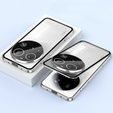 Чохол для Xiaomi 15 Ultra, Magnetic Dual Glass, сріблястий