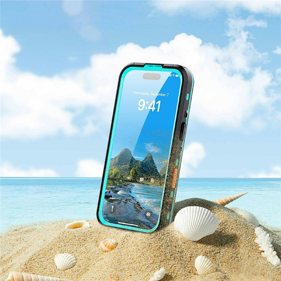 Чехол для iPhone 17 Pro, водонепроницаемый IP68, SHELLBOX MagSafe, синий