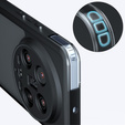 Чехол для Xiaomi 14 Ultra, Fusion Hybrid, с защитой камеры, прозрачный / черный