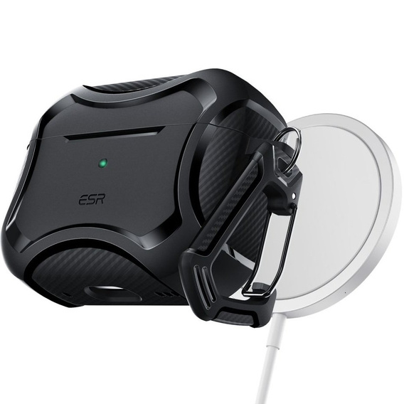 ESR чохол для навушників Airpods Pro 1 / 2, Cyber Armor Halolock Magsafe, Black