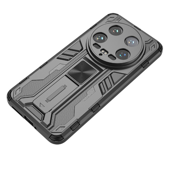 Чехол для Xiaomi 14 Ultra, Military kickstand, чёрный