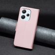 Чохол-книжка для Xiaomi Redmi 12 4G, Wallet Litchi Magnet, рожевий rose gold