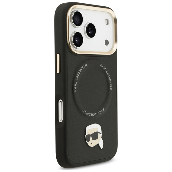 Чехол Karl Lagerfeld Big Strap Karl Metal Logo MagSafe для iPhone 17 Pro