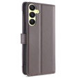 Откидной чехол для Samsung Galaxy A25 5G, Wallet Zipper Pocket, серый