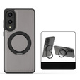 Чехол для Realme 12 Pro 5G / 12 Pro+ 5G, Leather Kickstand Ring, чёрный