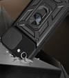 Броньований чохол для iPhone 16E, CamShield Slide, чорний + Загартоване скло 9H