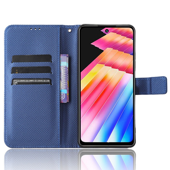 Откидной чехол для Infinix Hot 30i, Wallet Smart Magnet, синий