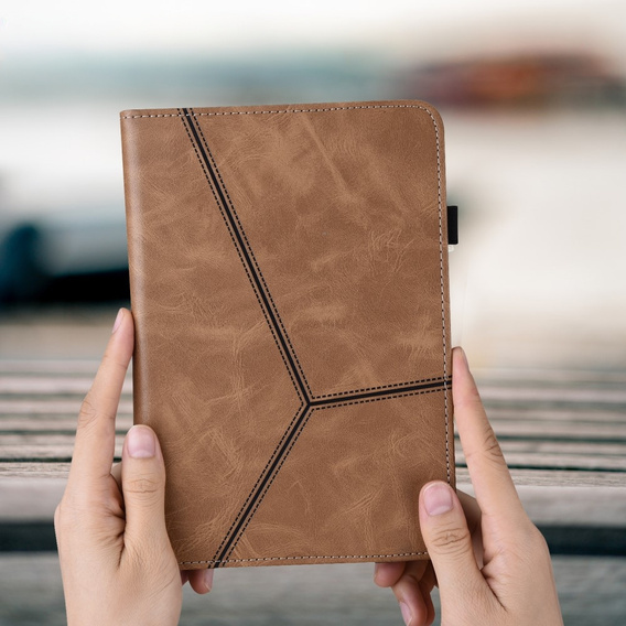 Чехол для Samsung Galaxy Tab S10 Lite / S10 FE / S9 FE / S9, Classic, с местом для стилуса, коричневый