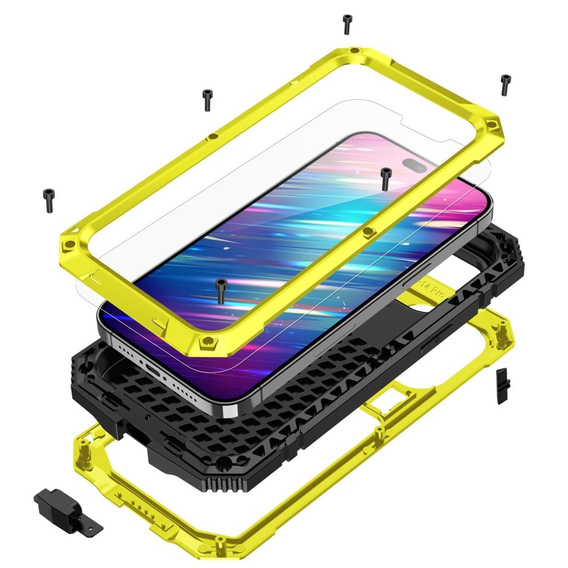 Чохол для iPhone 14 Pro, R-JUST, броньований, жовтий