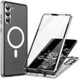 Магнітний чохол Dual Glass MagSafe для Samsung Galaxy S23, сріблястий