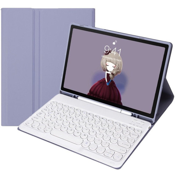 Чохол + клавіатура Galaxy Tab S8 / S7, Pen Slot, фіолетовий