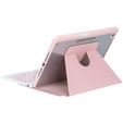 Чехол клавиатура для iPad 11" 2025 A16 (11 gen.) / iPad 10.9" 2022 (10 gen.), Rotary 360° Leather, розовый rose gold