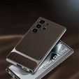 Чехол до Samsung Galaxy S24 Ultra, GKK Woven Leather, кофе