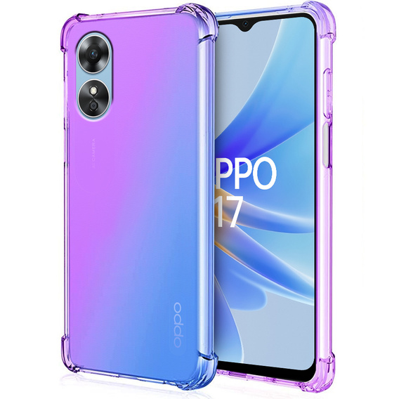 Чехол для Oppo A17, Gradient Dropproof, Фиолетовый / синий