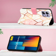 Чохол-книжка для Xiaomi Redmi Note 13 Pro 4G / Xiaomi Redmi Note 14S / Xiaomi Poco M6 Pro 4G, Wallet, Marble рожевий