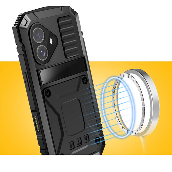 Чохол R-JUST з підставкою та вбудованим склом для iPhone 17