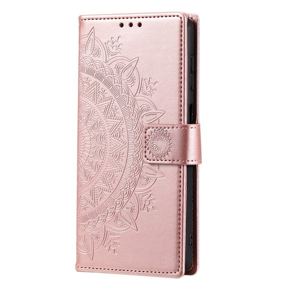 Откидной чехол для Samsung Galaxy A55 5G, Mandala Flower, зелёный