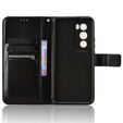 Откидной чехол для Oppo Reno 12 Pro, Crazy Horse Wallet, чёрный