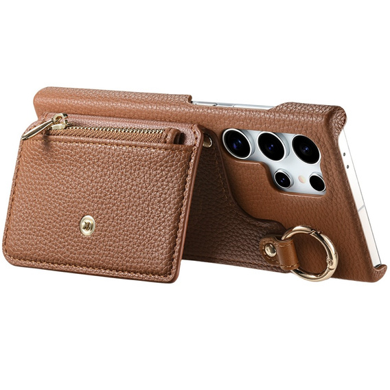 Чехол до Samsung Galaxy S25 Ultra, GKK Leather, чёрный