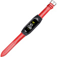 Кожаный ремешок для часов Samsung Galaxy Fit 2 SM-R220, Red