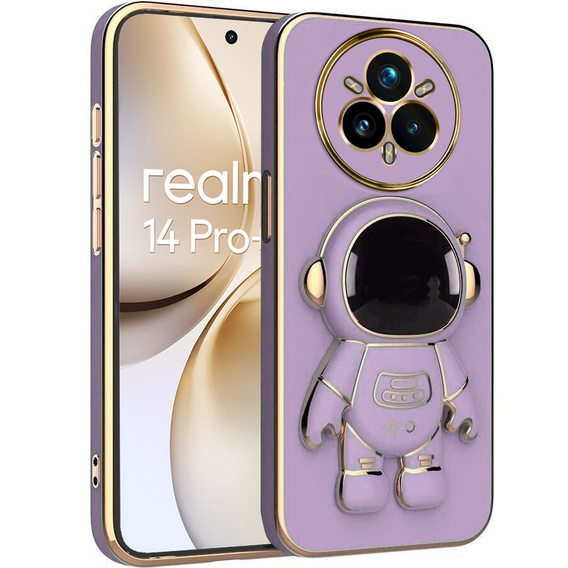 Чехол до Realme 14 Pro+ 5G, Astronaut, фиолетовый