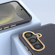 Кожаный чехол для Samsung Galaxy S25, leather hybrid, чёрный