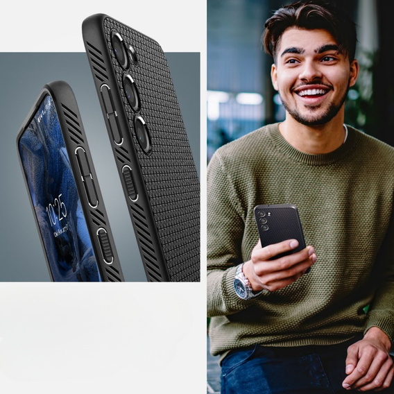 Чoхол Spigen до Samsung Galaxy S23+ Plus, Liquid Air, чорний