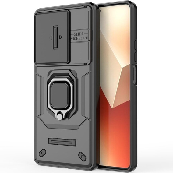 Чохол для Xiaomi Redmi Note 13 5G, KickStand Camera Lens, чорний