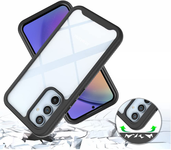 Чoхол Shockproof до Samsung Galaxy A54 5G, із захисним екраном, чорний