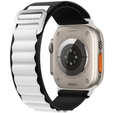 Нейлоновий ремінець для Apple Watch 1/2/3/4/5/6/7/8/SE/ULTRA 42/44/45/49 мм, чорний / білий