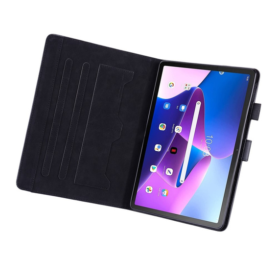 Чехол для Lenovo Tab M10 Plus 10.6 Gen 3, с клапаном, animal, чёрный
