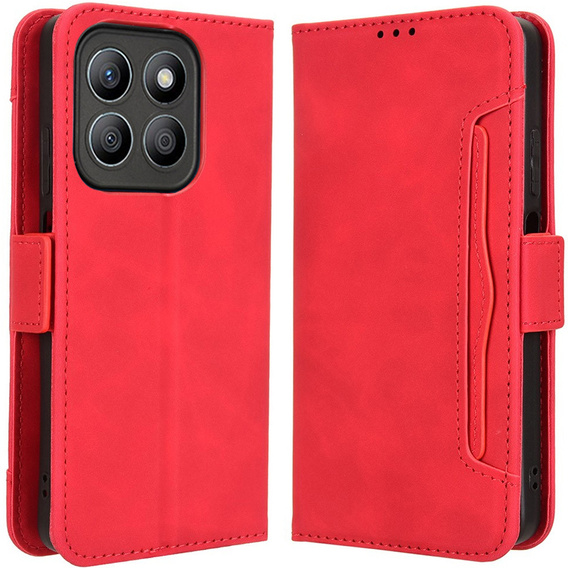 Откидной чехол для Motorola Moto G86 Power 5G, Card Slot, красный
