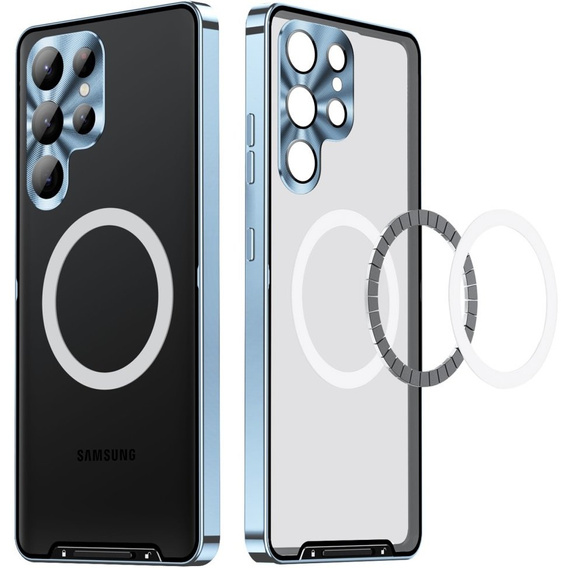 Защитный чехол для камеры Samsung Galaxy S23 Ultra, CamShield MagSafe, прозрачный / синий