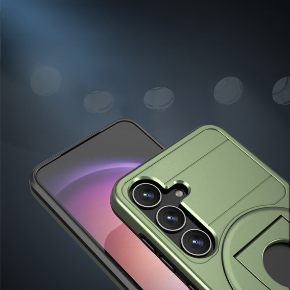 Чохол MagSafe для Samsung Galaxy S24, Military Magnet, зелений