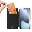 Чехол Dux Ducis для iPhone 17 Pro Max, Skin Pro, с клапаном, со слотом для карт, черный