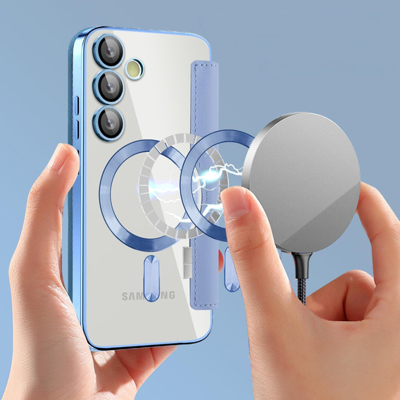 Откидной чехол для Samsung Galaxy S25 FE, RFID Wallet MagSafe CamShield, синий