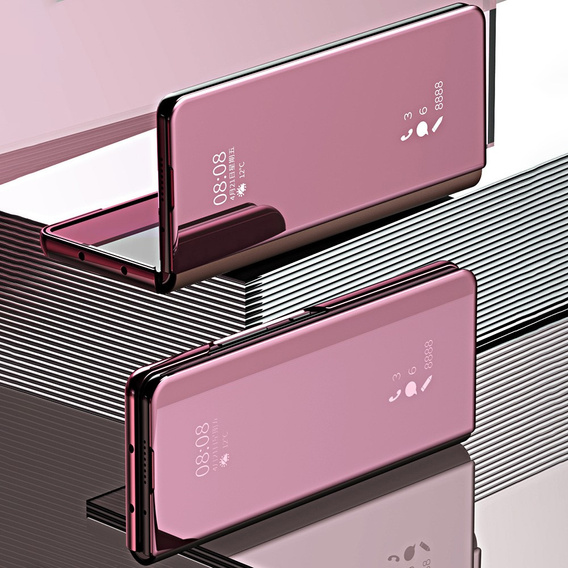 Чoхол до Samsung Galaxy Z Fold3 5G, Clear View, рожевий rose gold