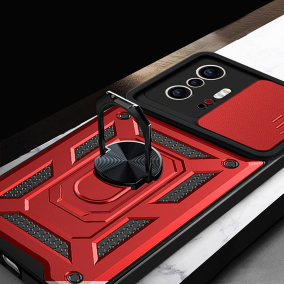 Чехол NOX Camera Slide Xiaomi 11T / 11T Pro, CamShield Slide, красный