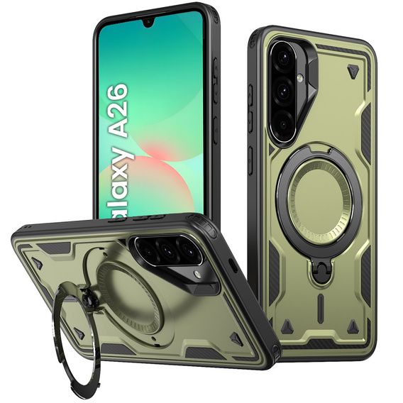Чохол для Samsung Galaxy A26, Military MagSafe, зелений