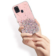 Чoхол до Samsung Galaxy A21S, Glittery, рожевий