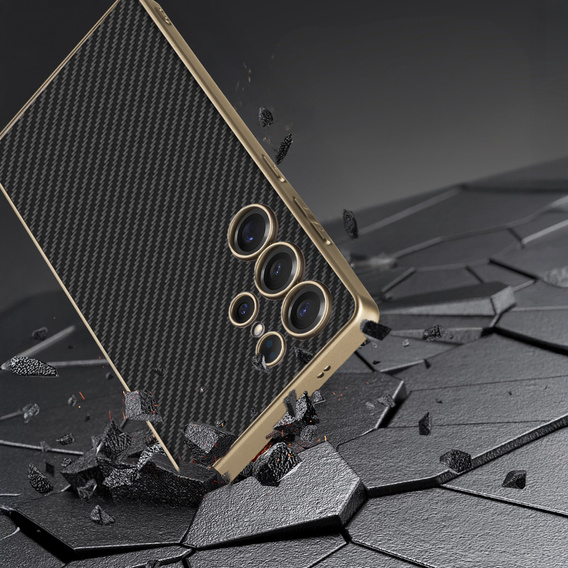 Чoхол до Samsung Galaxy S25 Ultra, GKK Leather, carbon чорний