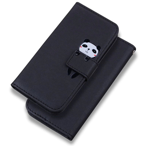 Чехол Wallet до Xiaomi Redmi Note 11 / 11S, Panda, Black