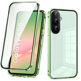 Чехол для Samsung Galaxy A56, Magnetic Dual Glass, зелёный