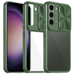 Чехол до Samsung Galaxy S23 Plus, Slide Camera, зелёный