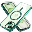 Чохол для iPhone 15, Electro MagSafe, зелений + Скло на екран