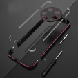 Чохол для Xiaomi 14 Ultra, Armor Bumper, з кришкою об'єктива, чорний / червоний