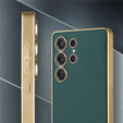 Чехол до Samsung Galaxy S25 Ultra, GKK Leather, зелёный
