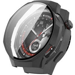 Чехол 2 в 1 + закаленное стекло для Huawei Watch GT 5 Pro 46mm, чёрный