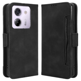 Футляр з клапаном для Xiaomi Poco M7 Pro 5G, Card Slot, чорний