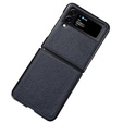 Чехол Litchi Leather для Samsung Galaxy Z Flip 4, Blue